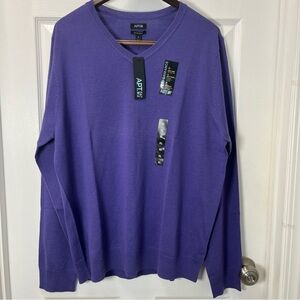 Apt .9 Purple unisex adult Sweater size XL Merino wool blend
